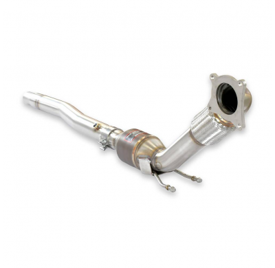 Turbo downpipe kit con catalizador metalico 200 CPSI Sistema 100% Acero Inox tamaño grande  Ø70mm -> Ø65mm VW PASSAT 3C (Sedan +