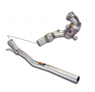 Turbo Downpipe Kit + Catalizador Metalico Wrc 100 Cpsi - Audi A3 8v Cabrio Quattro 1.8 Tfsi (180 Cv) 2013 -> 2015 Supersprint