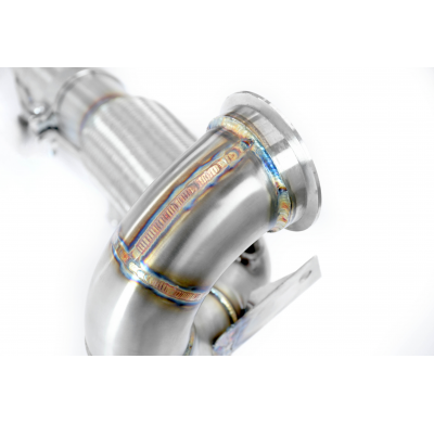 Kit de tubo de escape turbo (reemplaza el catalizador, elimina el filtro de partículas de gasolina) Sistema 100% de acero inoxid
