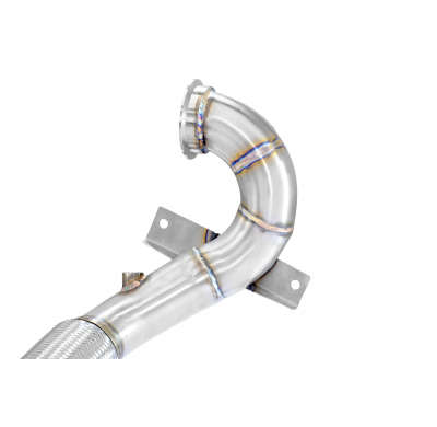 Kit de tubo de escape turbo (reemplaza el catalizador, elimina el filtro de partículas de gasolina) Sistema 100% de acero inoxid