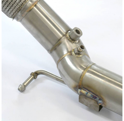 Turbo downpipe kit (Reemplaza catalizador, Deletes GPF) Downpipe kit para sistema de escape OEM, Ø76 mm - Ø65 mm - Elimina el f
