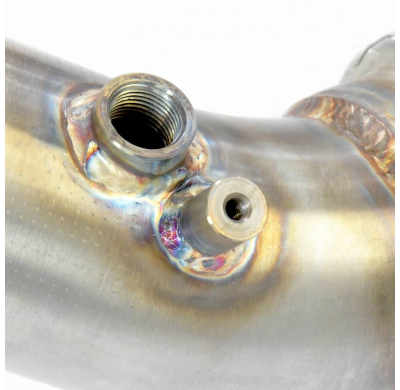 Turbo downpipe kit (Reemplaza catalizador) Sistema de escape doble de acero inoxidable 100%, sobredimensionado: 1 x Ø90 mm - 2