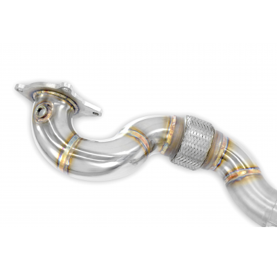 Turbo downpipe kit +  Catalizador Metalico 100 CPSI WRC Sistema 100% de acero inoxidable, sobredimensionado Ø80 mm -> Ø70 mm AUD