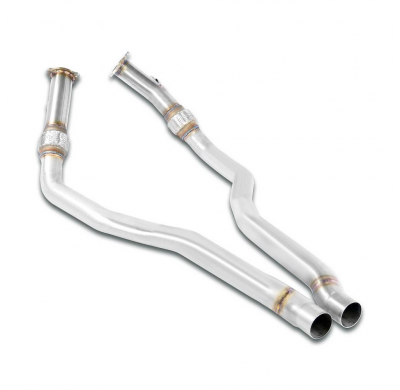 Front pipe kit Right - Left(Replaces OEM front exhaust) Sistema 100% de acero inoxidable, sobredimensionado Ø90 mm, para los sil