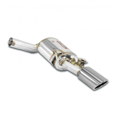 Silencioso trasero derecho 150x105 con válvula Sistema "Cat.-Back" 100% de acero inoxidable, sobredimensionado Ø90 mm - Solo kit