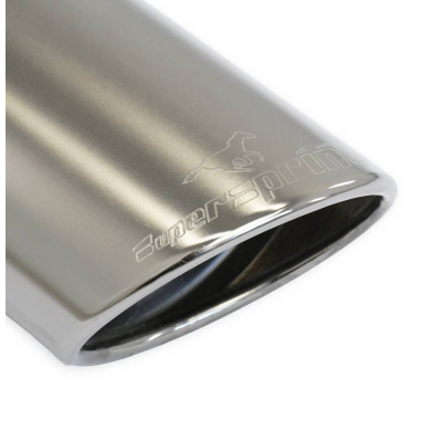 Silencioso trasero izquierdo 150x105 con valvula Sistema "Cat.-Back" 100% de acero inoxidable, sobredimensionado Ø90 mm - Solo k