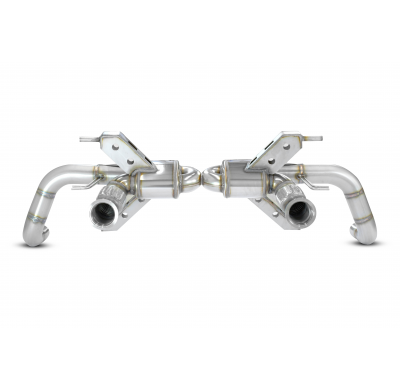 Rear exhaust "Racing" Right - Left "Competizione"(Deletes GPF - fits to the stock endpipes) Sistema "Racing" 100% de acero inoxi