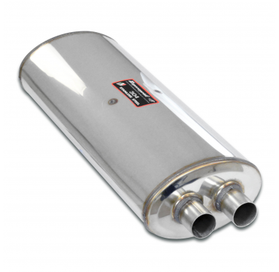 Silencioso trasero 140x60(salida ángulo) Sistema 100% Acero Inox, 2 x Ø45mm Solo sistema completo Hartge E30 H27 (M20 engine) Si