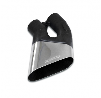 Tubo de escape trasero Hartge plano ovalado de 170x60 mm (salida en ángulo). ALTERNATIVA: - Sistema 100% de acero inoxidable, 2