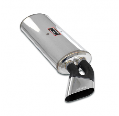 Tubo de escape trasero Hartge plano ovalado de 170x60 mm (salida en ángulo). ALTERNATIVA: - Sistema 100% de acero inoxidable, 2