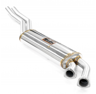 Silencioso delantero ALTERNATIVA: - Sistema 100% de acero inoxidable, 2 x Ø50 mm - Solo kit completo BMW E30 320i Kat (Sedan - C