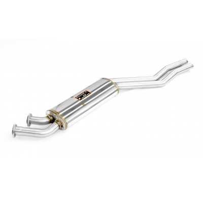 Silencioso delantero ALTERNATIVA: - Sistema 100% de acero inoxidable, 2 x Ø50 mm - Solo kit completo BMW E30 320i Kat (Sedan - C
