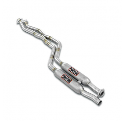 Resonador + delantero "X-Pipe" Sistema 100% Acero Inox 2 x Ø45mm BMW E30 320ix Kat (Sedan -Touring - Cabrio) '87 -> '91 Resonado