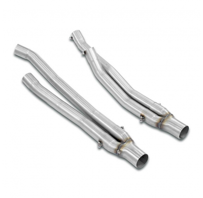 Kit tubos de conexión Derecho-Izquierdo "Y" Sistema 100% Acero Inox 2 x Ø63,5mm -> 2 x Ø60mm BMW Z3 M (For V12 -  M73 engine con