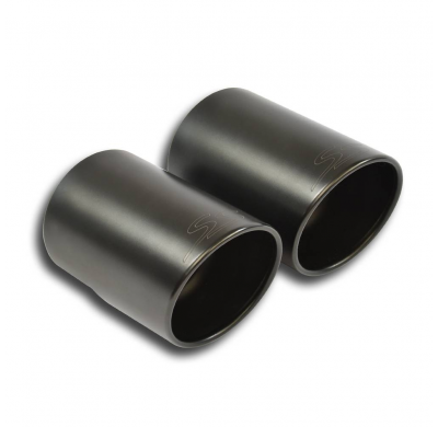 Cola de escape "Gun Metal Grey" OO 100 Sistema 100% de acero inoxidable, sobredimensionado Ø90mm>Ø76mm - Solo kit completo VW GO