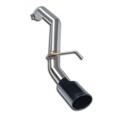 Tubo trasero O100 "Gun Metal Grey" Kit para tubo de bajada turbo OEM + catalizador + escape central 500 ABARTH 1.4T Multiair "Mo
