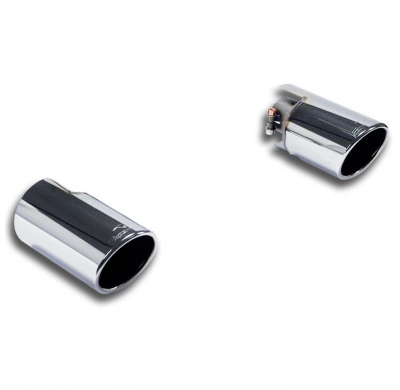 Colas de escape Derecha O100 - Izquierda O100  Sistema 100% de acero inoxidable - Sobredimensionado Ø80 mm - Ø70 mm VW GOLF VII