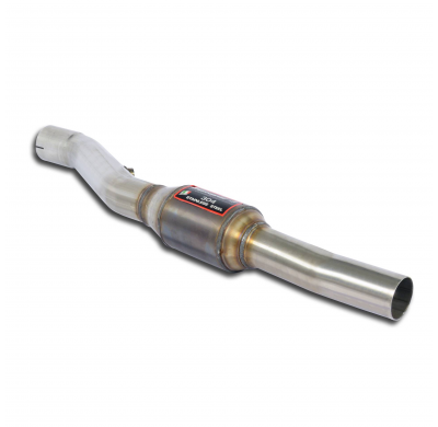 Silencioso delantero derecho con catalizador metalico 100CPSI Sistema completo 100% de acero inoxidable 2 x Ø70 mm -> 2 x Ø63,5