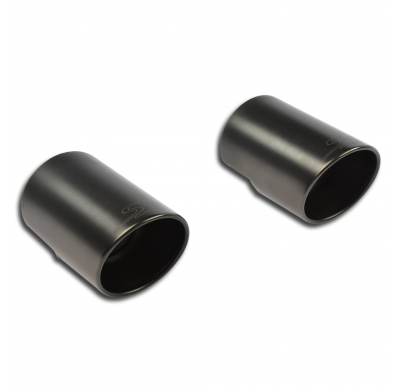 Kit colas de escape "Gun Metal Grey" OO100 Sistema 100% de acero inoxidable - Sobredimensionado Ø80 mm - Ø76 mm - Solo kit comp