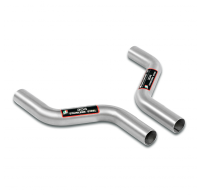 Tubo de conexion derecho -izquierdo  Sistema 100% de acero inoxidable 2 x Ø50 mm - Para colectores de escape dobles de serie / e