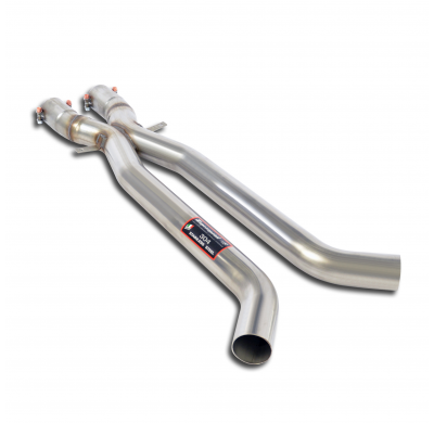 X-Pipe + Tubo central Sistema 100% Acero Inox 2 x Ø70mm -> 2 x Ø65mm BMW E93 Cabrio M3 '07 -> Para Motor S85 V10 "X-Pipe" + Tubo