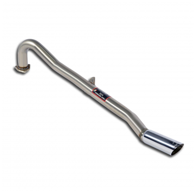 Tubo trasero O60 (Anula silencioso) Sistema 100% de acero inoxidable - Para colector OEM ALFA ROMEO SPIDER 2000 Q.V. (Aerodinami