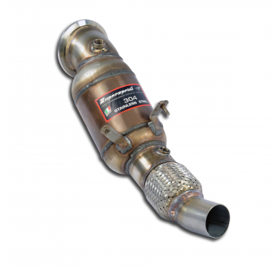 Downpipe + catalizador metalico 100CPSI WRC sistema 100% Acero Inox tamaño grande Ø65mm BMW F30 / F31 (Sedan-Touring) 318i (3 cy