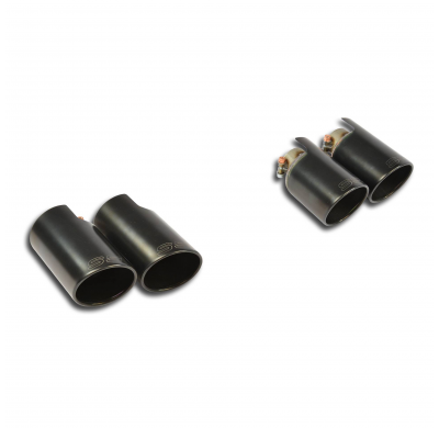 Colas de escape Derecha-Izquierda OO100 "Gun Metal Grey" Sistema de escape trasero 100% acero inoxidable, 4 salidas, sobredimens