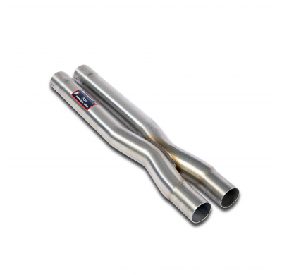 Kit tubos centrales "X-Pipe" Reemplaza silencioso central OEM) Sistema 100% de acero inoxidable. Sobredimensionado 2 x Ø65 mm pa