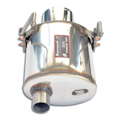 Escape Trasero 120x80 Acero 409 - Fiat 500 S 1.2i (69 Cv) 2011 -> Supersprint