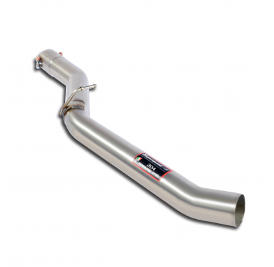 Tubo de conexión Sistema 100% de acero inoxidable, sobredimensionado Ø76 mm - para parachoques trasero OEM - Solo kit completo A