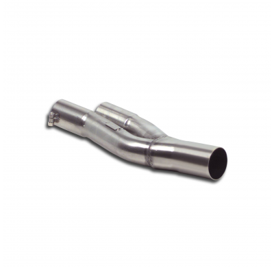 Tubo conexión Y-Pipe Sistema 100% Acero Inox, 2 x Ø60mm -> 1 x Ø76mm - Solo sistema completo BMW E46/5 325ti Compact (Para N54 B