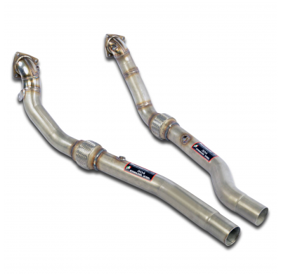 Kit de bajada de turbo derecha e izquierda (elimina los catalizadores primario y secundario) Sistema 100% de acero inoxidable AU