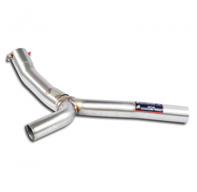 Tubo central "Y-Pipe" Sistema 100% de acero inoxidable, sobredimensionado Ø80 mm - Para parachoques trasero "RS5" - (también com