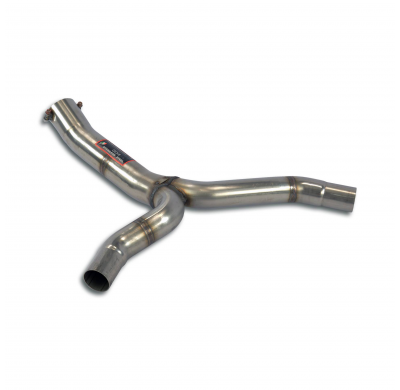 Tubo central "Y-Pipe" Sistema 100% de acero inoxidable, sobredimensionado Ø80 mm, para los silenciadores traseros de serie (tamb