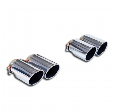 Kit colas de escape 4 salidas OO90 Derecho + OO90 Izquierdo Sistema 100% de acero inoxidable, sobredimensionado Ø80 mm (también