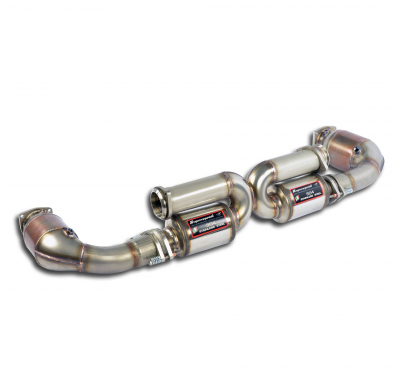 Silencioso trasero Derecho-Izquierdo "Race" + Catalizador metalico Sistema "Turbo-back" 2xØ70mm 100% acero inoxidable AISI 304 -