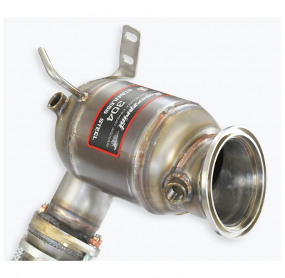 Kit de tubo de escape turbo + catalizador metálico (elimina el filtro de partículas de aceite) Sistema 100% de acero inoxidable
