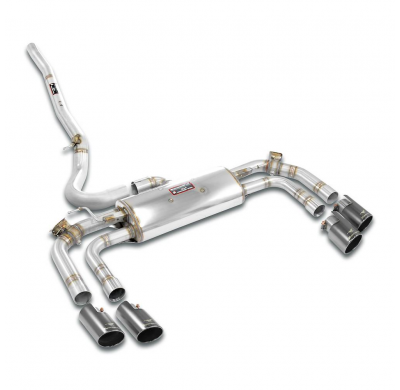 Rear exhaust con válvula OO100 Right - OO100 Left "Gun Metal Grey" Sistema 100% de acero inoxidable BMW U10 X2 M 35i xDrive 2.0i