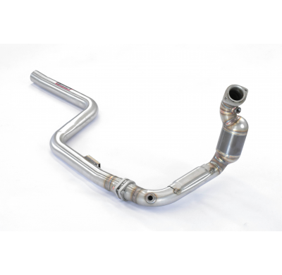 Tubo de bajada izquierdo + tubo delantero + catalizador metálico primario Sistema 100% de acero inoxidable, para colectores de e