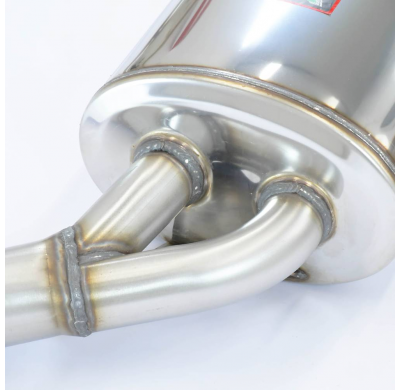 Silencioso trasero 4 salidas 90x70 ALTERNATIVA:Sistema de salida Derecha-Izquierda (Se necesita modificar paragolpes) MERCEDES W