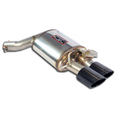 Escape trasero derecho 100x75 "Gris metalizado" con válvula Sistema Catback 100% Acero Inox tamaño grande 2 x Ø65mm AUDI A7 S7 Q