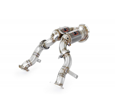Downpipe + metallic catalytic right - left(Left / Right Hand Drive) Kit de tubo de bajada 100% acero inoxidable PORSCHE MACAN S