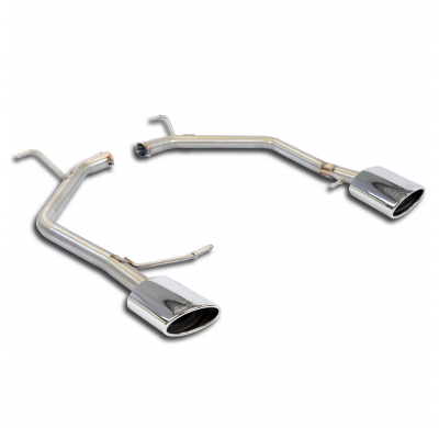 Tubos traseros derecho 145x95 - izquierdo 145x95 (sin silenciador) Sistema "Cat.-Back" 100% de acero inoxidable - Para modelos c