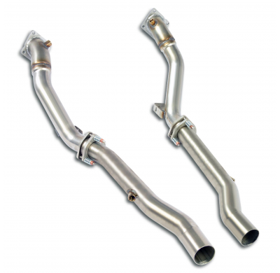 Downpipe kit derecho + izquierdo (Reemplaza catalizador) Sistema 100% acero inoxidable "RS4 Quattro", sobredimensionado 2 x Ø63,