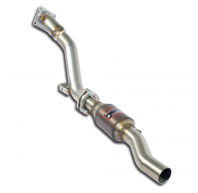 Kit tubo derecho para tubo turbina con catalizador metalico Sistema 100% de acero inoxidable, 2 x Ø63,5 mm -> 2 x Ø55 mm -> 1 x
