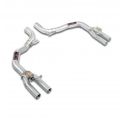 Tubo trasero Derecho-Izquierdo (Anula silencioso) Sistema 100% Acero Inox "Street" Solo sistema completo PORSCHE Panamera 3.0 Di