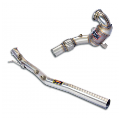 Kit de tubo de escape turbo + convertidor catalítico metálico de 200 CPSI (elimina el filtro de partículas de gasolina) ALTERNAT