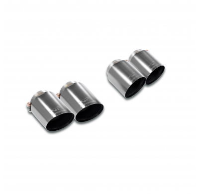 Kit colas de escape "Gun Metal Grey" Derecho-Izquierdo OO100 Sistema de escape completo "Cat.-back" ligero, 100% acero inoxidabl