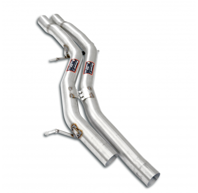 Tubo central Sistema 100% de acero inoxidable, 2 x Ø70 mm, para silenciadores traseros OEM. PORSCHE 536 CAYENNE GTS Coupè Turbo